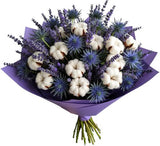Fields of Lavender and Cotton Bouquet