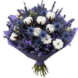 Fields of Lavender and Cotton Bouquet - Flowers Box London