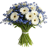 Forget Me Not and Gerberas Bouquet - Flowers Box London