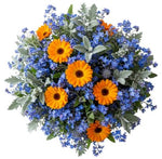 Forget Me Not and Orange Calendula Bouquet