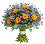 Forget Me Not and Orange Calendula Bouquet