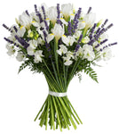 Fragrant Bouquet of Sweet Pea and Iris and Lavender - Flowers Box London