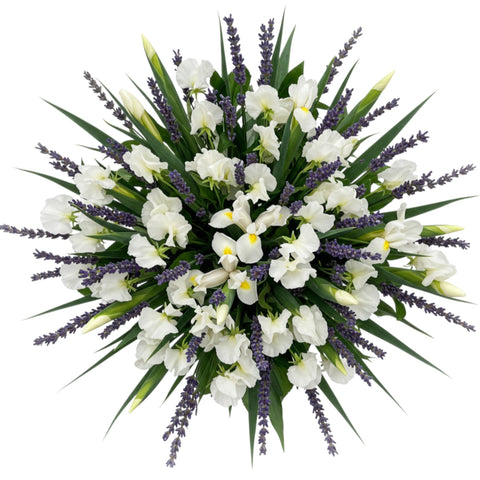 Fragrant Bouquet of Sweet Pea and Iris and Lavender