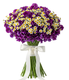 Fragrant Sweet Pea and Daisy Tanacetum Bouquet - Flowers Box London