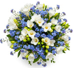 Freesias and Blue Frorget Me Not Bouquet - Flowers Box London