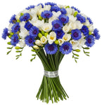 Freesias and Cornflowers Bouquet