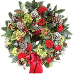 Frosted Holiday Garden Wreath