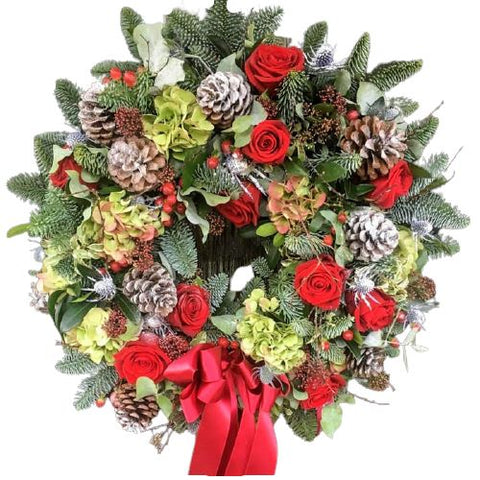 Frosted Holiday Garden Wreath