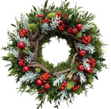 Frosted Woodland Berry Door Wreath - Flowers Box London