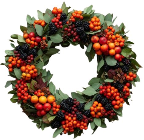 Garden Fruits Door Wreath
