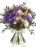 Garden Style Iris, Lupinus and Roses Bouquet - Flowers Box London