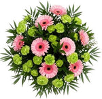 Gerberas with Green Carnations Bouquet - Flowers Box London