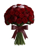 Glamour Bouquet of Peonies and Red Roses - Flowers Box London