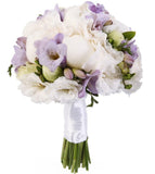 Glamour Bridal Bouquet of Peonies and Freesias