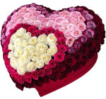 Glamour Gradient Roses Heart Box
