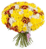 Glowing Chrysanthemum Trio Bouquet - Flowers Box London