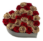Gold and Red Roses Hat Box