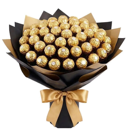 Gold Chocolate Bouquet - Flowers Box London