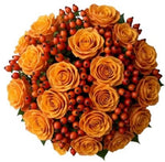 Golden Ember Rose Charm Bouquet - Flowers Box London