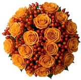 Golden Ember Rose Charm Bouquet - Flowers Box London