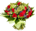 Gorgeous Bouquet of Green Hydrangea and Roses - Flowers Box London
