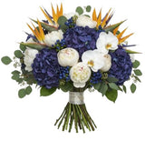 Gorgeous Bouquet of Hydrangea with White Peonies and Exotic Accent