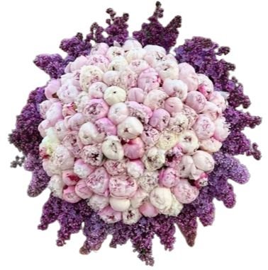Gorgeous Bouquet of Peonies in Lilac - Flowers Box London