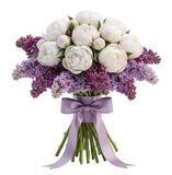 Gorgeous Bouquet of Peonies in Lilac - Flowers Box London