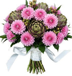 Gorgeous Bouquet of Pink Dahlia and Architoke - Flowers Box London
