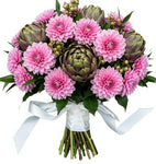Gorgeous Bouquet of Pink Dahlia and Architoke