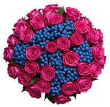 Gorgeous Bouquet of Roses and Blueberries - Flowers Box London