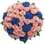 Gorgeous Bouquet of Roses and Blueberries - Flowers Box London