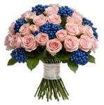 Gorgeous Bouquet of Roses and Blueberries - Flowers Box London