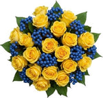 Gorgeous Bouquet of Roses and Blueberries - Flowers Box London