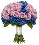 Gorgeous Bouquet of Roses and Blueberries - Flowers Box London