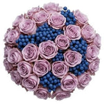 Gorgeous Bouquet of Roses and Blueberries - Flowers Box London