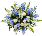Gorgeous Bouquet of Snapdragon and Delphinium with Roses