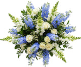 Gorgeous Bouquet of Snapdragon and Delphinium with Roses - Flowers Box London