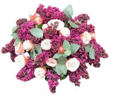 Gorgeous Box of Lilac Flower with Peach Garden Roses - Flowers Box London