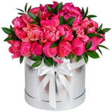 Gorgeous Coral Peonies with Ruscus Box - Flowers Box London