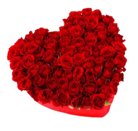 Gorgeous Heart Box of Red Spray Roses