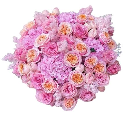 Gorgeous Hydrangea and Garden Roses Bouquet