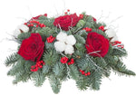 Gorgeous Roses and Berries Centerpieces Decorated with Cotton - Flowers Box London