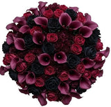 Gothic Elegance Rose Cluster Bouquet - Flowers Box London