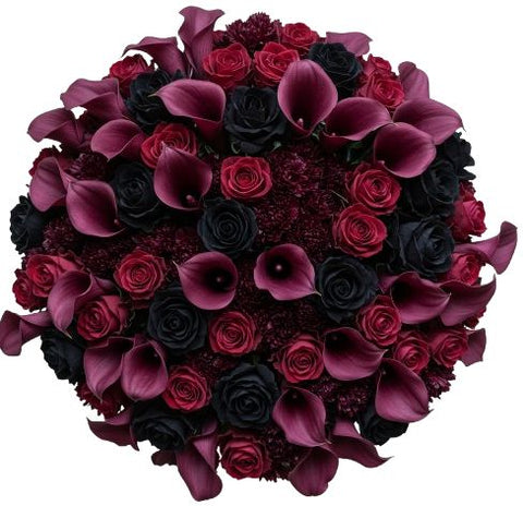Gothic Elegance Rose Cluster Bouquet