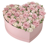 Graceful Rose Symphony Heart Box - Flowers Box London