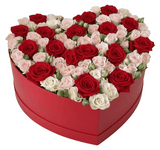 Graceful Rose Symphony Heart Box - Flowers Box London