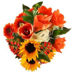 Grateful Bouquet of Sunflowers with Amaryllis and Gerberas - Flowers Box London