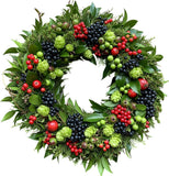 Green Autumn Wreath with Berry - Flowers Box London