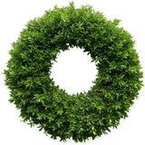 Green Baxus Door Wreath - Flowers Box London